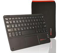 TECHGEAR [Active Strike Pro Slim Clavier QWERTY UK sans fil Bluetooth avec pavé tactile souris pour Amazon Fire HD 10, HD 8/Plus (5e 6e 7e 9e 10e 11e 12e 13e génération) + étui de transport