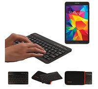 TECHGEAR [Active Strike (S) Clavier QWERTY sans fil Bluetooth avec étui de transport pour tablette Samsung Galaxy Tab A 8", Tab 4 8" Noir