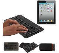 Techgear® [Active Strike (s)] fin UK clavier sans fil Bluetooth avec étui de transport Active Strike (M) noir