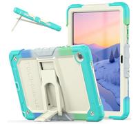 TECHGEAR ArmourSHIELD Coque intégrale robuste et résistante aux chocs avec support pliable, protecteur d'écran, protection d'écran, bleu arc-en-ciel pour Samsung Galaxy Tab A9 Plus 11" 2023 (SM-X210 /