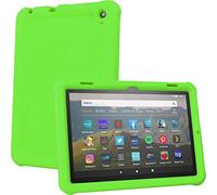 TECHGEAR Bumper Coque pour Nouvelle Tablette Fire HD 8" HD 8 Plus 12e Gén / 2022, Coque de Protection Caoutchouc Résistante aux Chocs avec Bords et Coins Renforcés + Film de Protection [Vert]
