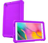 TECHGEAR Bumper Coque pour Samsung Galaxy Tab A 8,0 Pouces 2019 (SM-T290, T295) Silicone Coque de Protection Caoutchouc Résistante aux Chocs, Bords et Coins Renforcés + Film de Protection - Violet
