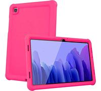 TECHGEAR Bumper Coque pour Samsung Galaxy Tab A7 2020 10.4" (SM-T500/SM-T505) Silicone Coque de Protection Caoutchouc Résistante aux Chocs avec Bords et Coins Renforcés + Film de Protection - Rose