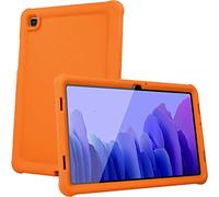 TECHGEAR Bumper Coque pour Samsung Galaxy Tab A7 2020 10.4" (SM-T500/SM-T505) Silicone Coque de Protection Caoutchouc Résistante aux Chocs avec Bords et Coins Renforcés + Film de Protection - Orange
