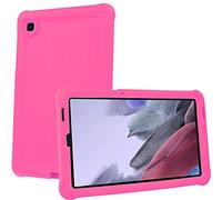 TECHGEAR Bumper Coque pour Samsung Galaxy Tab A7 Lite 2021 8.7" (SM-T220/SM-T225) Silicone Coque de Protection Caoutchouc Résistante aux Chocs avec Bords et Coins Renforcés + Film de Protection, Rose