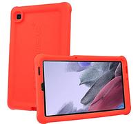 TECHGEAR Bumper Coque pour Samsung Galaxy Tab A7 Lite 2021 8.7" (SM-T220/SM-T225) Silicone Coque de Protection Caoutchouc Résistante aux Chocs avec Bords et Coins Renforcés + Film de Protection, Rouge