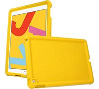 TECHGEAR Bumper Silicone Coque pour iPad 10.2 2021/2020/2019 [9ème 8ème 7ème génération] Coque de Protection Caoutchouc Résistante aux Chocs avec Bords et Coins Renforcés +Film de Protection - Jaune