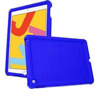TECHGEAR Bumper Silicone Coque pour iPad 10.2 2021/2020/2019 [9ème 8ème 7ème génération] Coque de Protection Caoutchouc Résistante aux Chocs avec Bords et Coins Renforcés +Film de Protection - Bleu
