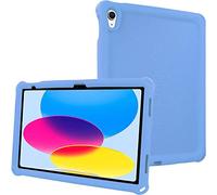 TECHGEAR Bumper Silicone Coque pour iPad 11 2025 (A16) iPad 10 2022 [11/10ème Génération] Coque de Protection Antichoc en Caoutchouc avec Bords et Coins renforcés et Protection d'écran - Bleu Clair