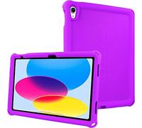 TECHGEAR Bumper Silicone Coque pour iPad 11 2025 (A16) iPad 10 2022 [11/10ème Génération] Coque de Protection Antichoc en Caoutchouc avec Bords et Coins renforcés et Protection d'écran - Violet