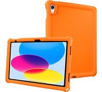 TECHGEAR Bumper Silicone Coque pour iPad 11 2025 (A16) iPad 10 2022 [11/10ème Génération] Coque de Protection Antichoc en Caoutchouc avec Bords et Coins renforcés et Protection d'écran - Orange