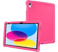 TECHGEAR Bumper Silicone Coque pour iPad 11 2025 (A16) iPad 10 2022 [11/10ème Génération] Coque de Protection Antichoc en Caoutchouc avec Bords et Coins renforcés et Protection d'écran - Rose