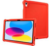 TECHGEAR Bumper Silicone Coque pour iPad 11 2025 (A16) iPad 10 2022 [11/10ème Génération] Coque de Protection Antichoc en Caoutchouc avec Bords et Coins renforcés et Protection d'écran - Rouge
