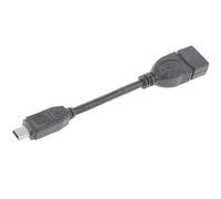 TECHGEAR Câble adaptateur Mini USB OTG pour mode hôte - Câble OTG à 5 broches vers adaptateur USB femelle