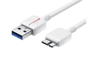 TECHGEAR Câble Micro USB 3.0 Chargeur/Transfert de Données Synchronisation Compatible pour Samsung Galaxy Tab Pro 12.2, Galaxy Note Pro 12.2 etc (1m) [BLANC]
