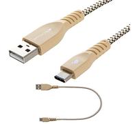 TECHGEAR Câble USB C (30cm) Tressé Chargeur/Transfert de Données Ultra Résistant Haute Durabilité Type C Kompatibel mit Oppo Find X2 / X3 Lite/Pro/Neo, A16s A53 A54 A54s A72 A94,Reno 4 Z/Pro