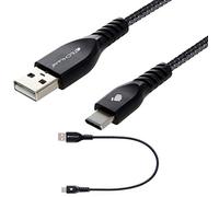 TECHGEAR Câble USB C (30cm) Tressé Chargeur/Transfert de Données Ultra Résistant Haute Durabilité Type C Kompatibel mit Oppo Find X2 / X3 Lite/Pro/Neo, A16s A53 A54 A54s A72 A94,Reno 4 Z/Pro