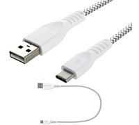 TECHGEAR Câble USB C (30cm) Tressé Chargeur/Transfert de Données Ultra Résistant Haute Durabilité Type C Kompatibel mit Oppo Find X2 / X3 Lite/Pro/Neo, A16s A53 A54 A54s A72 A94,Reno 4 Z/Pro