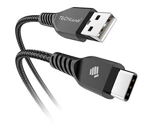 TECHGEAR Câble USB C, 30cm Tressé Résistant pour Appareils USB Type C, Samsung Note 20/10/Lite, S21 FE/Plus/Ultra S20 FE, S10, S9, S8, Samsung A12, A52 5G, A20e A41 A51 A71, A02s A03s, A22 5G, A21s