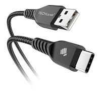 TECHGEAR Câble USB C Tressé (1m) Compatible Avec iPad Pro 12.9/11, iPad 10e Génération, Mini 6, Air 4/5 2022/2021/2020/2018 - Chargeur/Transfert [Noir]
