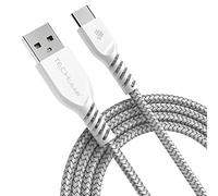 TECHGEAR Câble USB C Tressé Chargeur/Transfert (2m) Compatible avec iPad Pro 12.9 ET iPad Pro 11 2022/2021/2020/2018, iPad 10e génération, iPad Mini 6, iPad Air 4 2022/2020 5e/4e génération [Blanc]