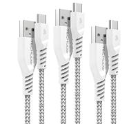 TECHGEAR Câble USB C Tressé Chargeur/Transfert (3 Pack 30cm,1M,2M) Compatible avec iPad Pro 12.9 ET iPad Pro 11 2022/2021/2020/2018, iPad 10e génération, iPad Mini 6, iPad Air 4 2022/2020 5e/4e Gén