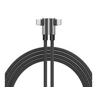 TECHGEAR Câble USB C vers USB C, 2M Type C 90 Degrés Synchronisation et Câble de Charge Rapide Compatible avec Samsung S23 S22 A14 A53 5G, Xiaomi 13 12 Oppo Reno 8 OnePlus 11 Pixel 7 Moto G13 etc