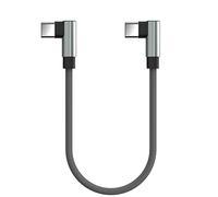 TECHGEAR Câble USB-C vers USB-C - Fiche 90° - Compatible Samsung S24, S23, S22, S21 FE/Plus/Ultra, Xiaomi, Oppo, OnePlus, Google Pixel