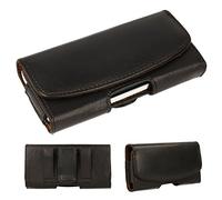 TECHGEAR [Capsule Étui] Pochette Ceinture Clip Boucle pour iPhone 13/13 Pro, iPhone 12/12 Pro, iPhone 11, XR, Sony Xperia Z5, Xperia Z3 et Plus [Faux Cuir Coque]