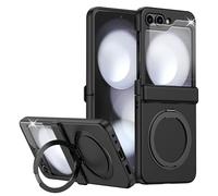 TECHGEAR Coque avec support magnétique rotatif 360° Anneau Fusion Armour Premium hybride robuste pour Samsung Galaxy Z Flip6 [Charnière] [Chargement sans fil]