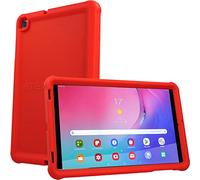 TECHGEAR Coque Bumper Compatible avec Samsung Galaxy Tab A 10.1 2019 (SM-T510 / SM-T515) Coque de Protection Caoutchouc Résistante aux Chocs avec Bords et Coins Renforcés + Film de Protection [Rouge]