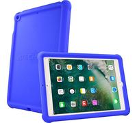 TECHGEAR Coque Bumper pour iPad 9.7 (2018/2017) Etui de Protection Caoutchouc Silicone Résistante aux Chocs avec Bords et Coins Renforcés + Film de Protection (iPad 9,7 6è / 5è Génération)