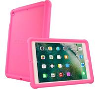 TECHGEAR Coque Bumper pour iPad 9.7 (2018/2017) Etui de Protection Caoutchouc Silicone Résistante aux Chocs avec Bords et Coins Renforcés + Film de Protection (iPad 9,7 6è / 5è Génération)