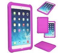 TECHGEAR Coque Bumper pour iPad Mini (Mini 3, Mini 2 & Mini) Coque de Protection Caoutchouc Résistante aux Chocs avec Bords et Coins Renforcés + Film de Protection [Violet]