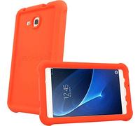 TECHGEAR Coque Bumper pour Samsung Galaxy Tab A 7.0 Pouces 2016 (Séries SM-T280) Coque de Protection Caoutchouc Résistante aux Chocs avec Bords et Coins Renforcés + Film de Protection [Rouge]