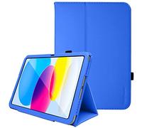 TECHGEAR Coque Compatible avec iPad 11 (A16) 2025 et iPad 10 2022, Housse de Protection en Cuir PU avec Support Stand et Prise Main, Fonction Sommeil/Réveil [iPad 10e/11e génération], Bleu