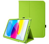 TECHGEAR Coque Compatible avec iPad 11 (A16) 2025 et iPad 10 2022, Housse de Protection en Cuir PU avec Support Stand et Prise Main, Fonction Sommeil/Réveil [iPad 10e/11e génération], Vert