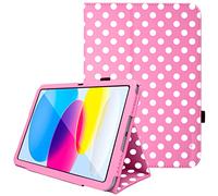 TECHGEAR Coque Compatible avec iPad 11 (A16) 2025 et iPad 10 2022, Housse de Protection en Cuir PU avec Support Stand et Prise Main, Fonction Sommeil/Réveil [iPad 10e/11e génération]