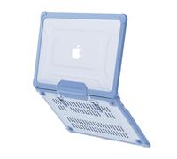 TECHGEAR Coque compatible avec MacBook Air 13 2020/2019/2018, coque de protection rigide à clipser avec béquille pour modèle A2337 (M1) / A2179 / A1932, transparente, résistante aux chocs - Bleu clai