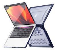 TECHGEAR Coque compatible avec MacBook Pro 13 2022/2020/2018, coque de protection rigide à clipser avec béquille, A2338, A2289, A2251, A2159, A1989, A1706, A1708, transparente, résistante aux chocs