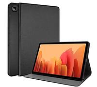 TECHGEAR Coque Compatible avec Samsung Galaxy Tab A7 10.4 2020 [T500/T505] Coque Ultra Fine avec Support et Veille/Réveil Fonction, Case Slim Smart en Cuir PU Coque Samsung Tab A7 2020, Noir