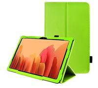 TECHGEAR Coque Cuir Compatible avec Samsung Galaxy Tab A7 2020 10.4 Pouces (SM-T500 / SM-T505) Housse de Protection en Cuir PU avec Support Stand et Prise Main [Fonction réveil/Sommeil] Vert