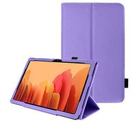 TECHGEAR Coque Cuir Compatible avec Samsung Galaxy Tab A7 2020 10.4 Pouces (SM-T500 / SM-T505) Housse de Protection en Cuir PU avec Support Stand et Prise Main [Fonction réveil/Sommeil] Violet