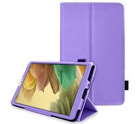 TECHGEAR Coque Cuir Compatible avec Samsung Galaxy Tab A7 Lite 2021 8.7 Pouces (SM-T220 / SM-T225) Housse de Protection en Cuir PU avec Support Stand et Prise Main [Fonction réveil/Sommeil] Violet