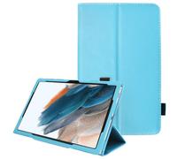 TECHGEAR Coque Cuir Compatible avec Samsung Galaxy Tab A8 2021 10.5 Pouces (SM-X200 / SM-X205) Housse de Protection en Cuir PU avec Support Stand et Prise Main [Fonction réveil/Sommeil] Bleu Clair