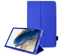 TECHGEAR Coque Cuir Compatible avec Samsung Galaxy Tab A8 2021 10.5 Pouces (SM-X200 / SM-X205) Housse de Protection en Cuir PU avec Support Stand et Prise Main [Fonction réveil/Sommeil] Bleu