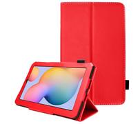 TECHGEAR Coque Cuir Compatible avec Samsung Galaxy Tab S6 Lite 10.4 Pouces 2020 (SM-P610 / SM-P615) Housse de Protection en Cuir PU avec Support Stand et Prise Main [Rouge]