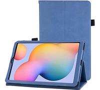 TECHGEAR Coque Cuir Compatible avec Samsung Galaxy Tab S6 Lite 10.4 Pouces 2020 (SM-P610 / SM-P615) Housse de Protection en Cuir PU avec Support Stand et Prise Main [Bleu Clair]