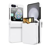 TECHGEAR Coque de protection pour Samsung Galaxy Z Flip 5, porte-cartes, 2 x étui à cartes, coque hybride premium, coque de protection robuste, coque pare-chocs, coque de charnière, protection robuste