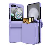 TECHGEAR Coque de protection pour Samsung Galaxy Z Flip 5, porte-cartes, 2 x étui à cartes, coque hybride premium, coque de protection robuste, coque pare-chocs, coque de charnière, protection robuste